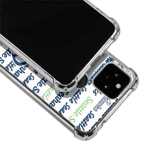NFL Seattle Seahawks Print Google Pixel 5 Clear Case
